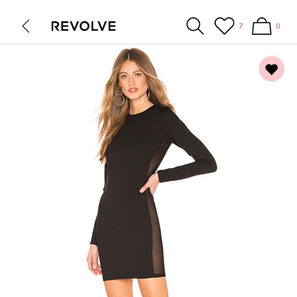 By The Way- Black Bodycon with Mesh Sides - Picture 1 of 1